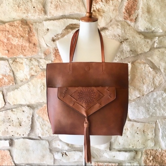 NWT Anthropologie Tote and Clutch Combo - Picture 1 of 8
